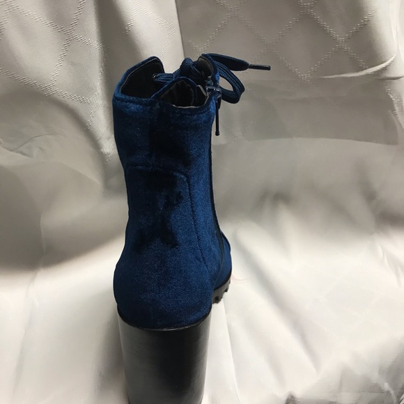 Steve Madden Blue Velvet High Heel Boots - Picture 6 of 6